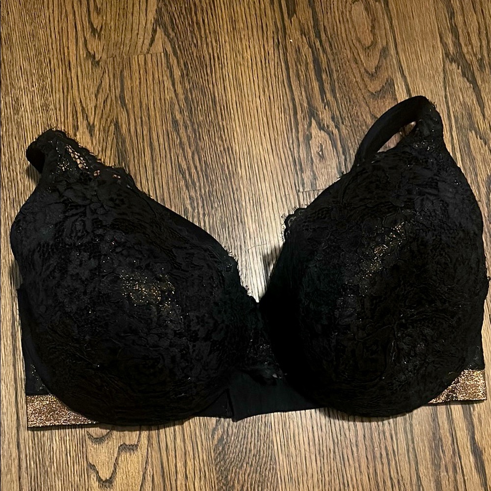 Cacique Black Lace Full-Coverage Bra